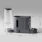 Gardner Pet Automatic Gravity Cat Food Feeder and Water Dispenser Stainless Steel Two-in-One Set Large Capacity Dispenser for Medium, Large Dogs, Puppies, Kittens, Rabbits-(1.6 Gallons x 2)