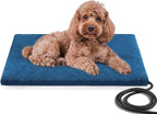 Pet Heating Pad,Extremely Waterproof Heated Cat Dog Bed Outdoor & Indoor,Multi-Size Heated Dog Cat Blanket Mat,Pet Heater Warmer for Cat Dog House Whelping Box(Dark Blue,M-17.7" Lx17.7 W)