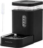 Gardner Pet Automatic Dog Water Dispenser Gravity Waterer with Stainless Steel Bowl Water Dispenser 6.5L Large Capacity Water Feeder for Dogs Cats Pets, BPA-Free Noise-Free (Black, 6.5L)