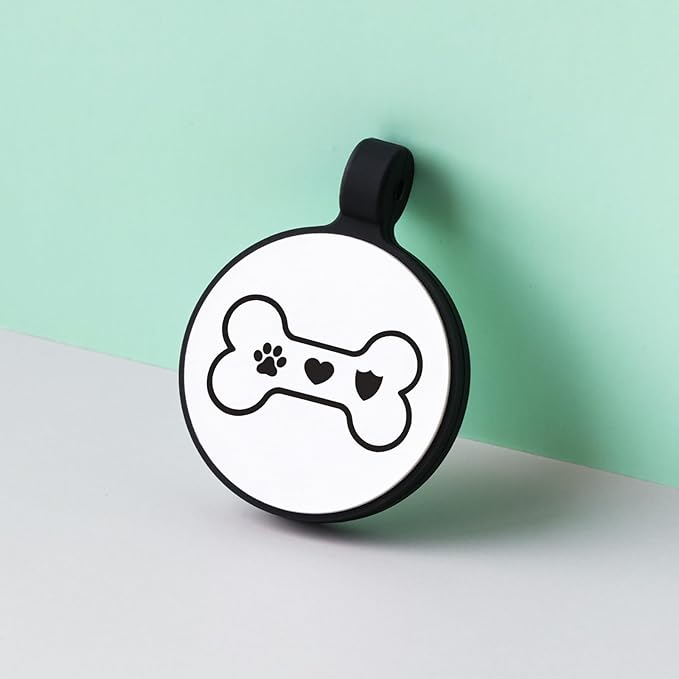 MYLUCKYTAG Silent Silicone QR Code Dog Tags - Scan QR for Instant Pet Location Alerts