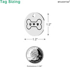 MYLUCKYTAG Stainless Steel QR Code Dog Tags - Scan for Instant Pet Location Alerts