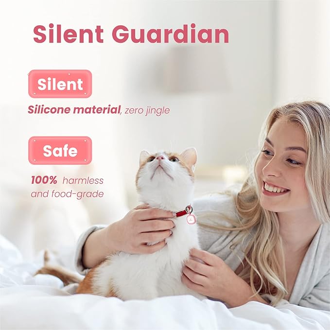 Pawaii QR Code Dog ID Tag, Silent Silicone Tag, Modifiable Pet Online Profile, Free Emergency Contact, 1Pack (Pink)