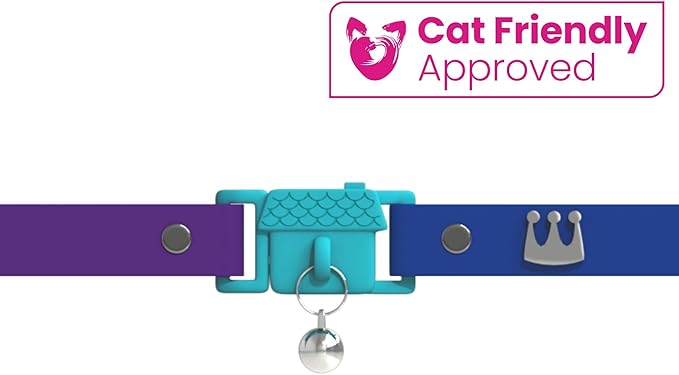 Kittyrama Monte Carlo Cat Collar with Bell. Breakaway Collar. Won't Rub Fur. Lightweight, Soft & Comfy