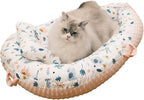 Cat Bed Kitten Bed,Washable Cat Beds for Indoor Cats,Pet Bed for Puppy and Kitty, Extra Soft & Cotton Cover Small Dog Bed