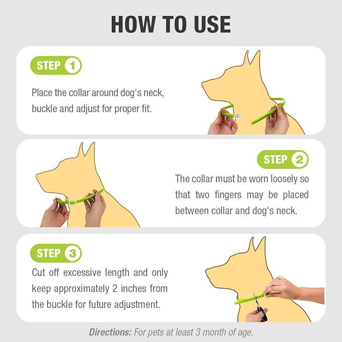 EcoVenger Flea Collars for Dogs & Cats - Flea & Tick Repellent 2-Pack Green. Built-in Pant-Based Formula Strong Repellency Slow Release, Lasting Protection, Pleasant Aroma, Waterproof