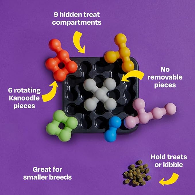 Brightkins Kanoodle Dog Edition Small, Interactive Dog Toys, Dog Puzzle Toy, Enrichment Toy for Dogs, Dog Slow Feeder