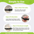 4 Pack Flea and Tick Collar for Cats, Natural Plant Oil Formula Cat Flea Collar Provides 32-Month Protection for Flea Tick Prevention, Waterproof & Adjustable Cat Flea Treatment for Most Cats