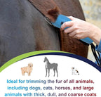 4 Pack Detachable Pet Dog Grooming Blades-Size 10W+7FW+5FW+4FW Dog Grooming Wide Blade,Cutting Length 1/16 in -3/8 in（1.5mm-9.5mm）,Compatible with Most Andis,Oster A5,Wahl km10 Clippers