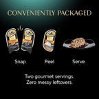 Sheba Perfect Portions Wet Cat Food Cuts in Gravy, Roasted Chicken Entree, with Sustainable Salmon, Tender Turkey Entree, 2.6 oz. Twin-Pack Trays (24 Count, 48 Servings)