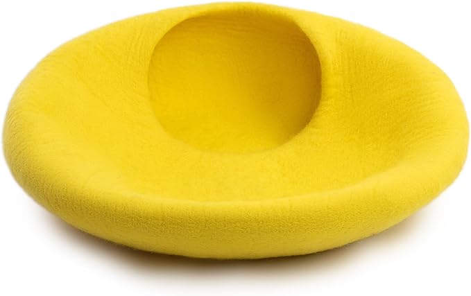 Woolygon Premium Wool Cat Cave Bed - Felt Cat Cave Handmade from 100% Merino Wool, Eco-Friendly Felt Cat Bed for Indoor Cats and Kittens