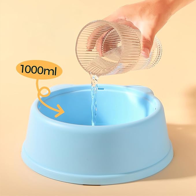 Stop Messy Floors! Yaruiguang Anti-Splash Dog Bowl - No-Spill Water Bowl for Drippy Dogs and Cats, Non-Tip Design for Dry Chin and Clean Floors
