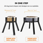 SHAINFUN Dog Bowl Stand for Large Dogs, Adjustable Elevated Dog Bowl Fits 7-10.6" Bowls, Height 11'' , Single Dog Bowl Food Stand Feeder(Bowl not Included) Easy Disassembly, for Medium and Large Dogs