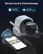 REOLINK 4K Dual Lens 4G LTE Cellular Security Camera Outdoor, PTZ with Auto Tracking, No WiFi Solar Powered, 6X Hybrid Zoom, 8MP Color Night Vision, SIM Card Included,Motion Alert, TrackMix LTE+SP