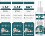 Effective Cat Deterrent Spray, Natural Cat Repellent Indoor Outdoor, Safe Cats Scratch Deterrent for Furniture, Cats Spray Deterrents for Urine Marking in House, 3.38 FL Oz (3)