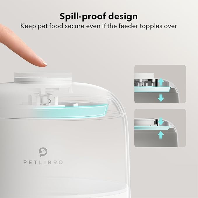 PETLIBRO Automatic Cat Feeder, Wi-Fi Rechargeable Cat Food Dispenser Battery-Operated with 30-Day Life, AIR Timed Pet Feeder for Cat & Dog, 2L Auto Cat Feeder