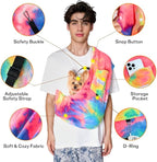 Dog Sling Carrier - Dog Sling for Small Dogs up to 10 lbs, Dog Carrier Sling with Adjustable Safety Strap & Buckle,Portable Dog Slings for Travel, Hands Free Cat Sling (Fruits)