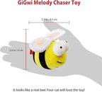 Gigwi Interactive Squeaking Cat Toy，Chirpy Bee Sound Toy for Cats，Melody Chaser Play Squeak Kitten Toys for Boredom
