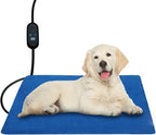 Pet Heating Pad, 6 Adjustable Temperature Heated Dog Cat Bed with Timer,Indoor Warming Heated Mat Pad with Chew Resistant Cord,15.7 x 27.6 Inches