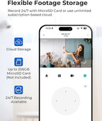 IMILAB C21 2 Pack 2.5K Security Camera Indoor, Room Camera for Bedroom 360° View, Pet Cam w/Phone App & Speaker, Indoor Cam for Dog/Kid/Baby/Elderly, Plug-in, 2.4GHz WiFi, Local/Cloud Storage