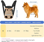 Dog Backpack Carrier, Adjustable Pet Front Carriers, Legs Out Carrying Sling Travel Bag for Small Medium Dogs 4-7 Lbs, Soft Wearable Puppy Chest Carry Backpacks for Walking/Hiking/Camping/Traveling