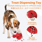 SCHITEC Dog Chew Toy for Large & Medium Dogs, Rubber Treat Dispensing Toy for Aggressive Chewers, Interactive Slow Feeder Tough Puzzle Toys Teeth Cleaning