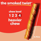 Hartz Oinkies Smoked Twists with Naturally Smoked Pork Rawhide-Free Dog Treats, Highly Digestible Long Lasting Dog Chews, 40 Count