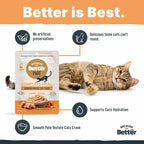 Because it's Better Pate Complete Meal, Turkey Recipe, 2.6 oz Pouches, Wet Cat Food, 12 Count