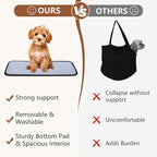 Dog Purse Carrier for Small Dogs, Cats, and Puppies – Soft-Sided Travel Pet Tote Bag with 4 Large Pockets, Foldable, Lightweight, Fits Pets up to 15 lbs, for Travel, Vet, Outings (Brown)