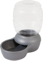 Petmate Replendish Automatic Gravity Waterer for Cats and Dogs, BPA-Free, No Batteries Required, Includes Charcoal Filter, 2.5 Gallons, Made in USA,Silver
