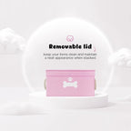 Dog Toy Basket with Lid, Dog Basket for Toys, Dog Toy Box with Cotton Rope Handles, Collapsible Storage Bins for Dog Toys, Dog Storage Organizer, Pink