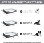 Orthopedic Dog Bed for Large Dogs, Egg Crate Foam Bed for Large Dogs, Equipped with Removable Waterproof Pillow Cover and Anti-Slip Bottom, Pet Bed