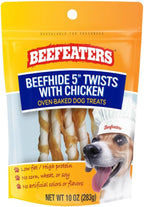 Beefeaters Beefhide 5in Twist with Real Chicken – Protein-Rich Dog Treats for Clean Teeth, Ideal for Training & All Dog Sizes