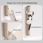 40" Wall Mounted Cat Scratcher, Sisal Scratching Post