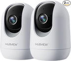 MUBVIEW Cameras for Home Security, 2.4/5GHz WiFi 2K Indoor Wired Se2.curity Baby/Pet Camera with Phone App, Night Vision, 24/7 Record, 2-Way Audio, Motion Tracking, Cloud Storage
