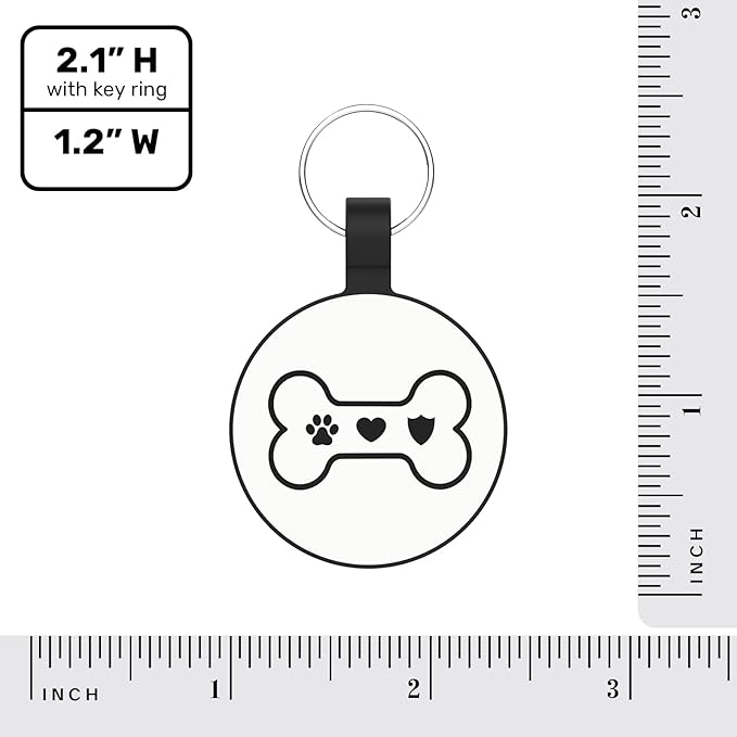 MYLUCKYTAG Silent Silicone QR Code Dog Tags - Scan QR for Instant Pet Location Alerts