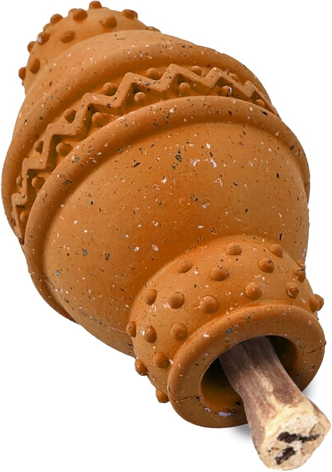 Max Fusion Made with Nike Grind, Arlee Cannon Treat Dispensing Dog Toy for All Dogs, Treat Dispenser, Durable Treat Toys, Natural Rubber Chew Toy, Medium, Orange, 1 Count