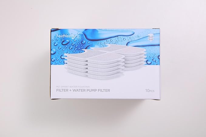10 Pack Pet Water Fountain Filter Replacement for 135 fl oz/4L Wilreless Cat Water Fountain (for YPD-C004S,YPD-C004P)