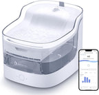 Cat Water Fountain Ultra-Quiet/8 Layers Filtration/BPA-Free/Dogs Automatic Water Dispenser Water Fountains for Cats Wireless Pump 2.4G WiFi(PF1)