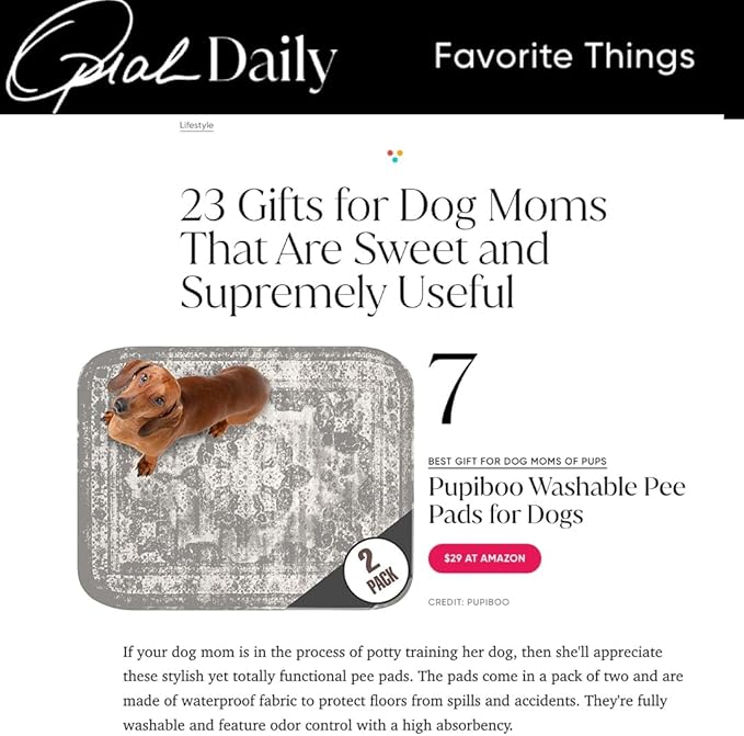 PUPIBOO Washable Pee Pads for Dogs and Cats - Super Absorbent Reusable Puppy Training Pads - 100% Waterproof, Leak-Proof & Non-Slip Whelping Pads for Pet Housebreaking