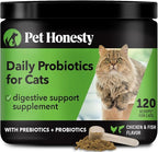 Digestive Probiotic Powder Supplement for Cats - Digestive Support + Gut Health, Probiotic for Cats, Cat Constipation Relief, Bowel Support, Immunity & Overall Health - 120 Scoops