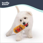 Huxley & Kent Funny Dog Toy w/Squeaker – Power Plush Squeaky Dog Toys for Small Dogs – Durable Small Stuffed Animal for Indoor Play & Fetch - Tiny Tuff Hairball Cinnamon Whiskey