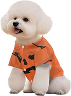 Pumpkin Dog Shirts for Large Dogs Funny Halloween Costumes for Dogs Breathable Chihuahua Clothes for Girl Boy Lightweight Yorkie Puppy Clothes Outfit Cat Vest for Luau Party Beach