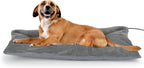 Outdoor Heated Dog Bed, Soft Pet Heating Pad with Steel-Wrapped Cord, Outside Pet Warmer for Feral Cats and Dogs, 35.4" x 23.6", 80 Watts