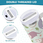 Boccsty Possums Cute Animal Insulated Tumblers Reusable Stainless Steel Tumbler 30 oz Cup Coffee Travel Mug Water Bottle with Handle & Flip Straw for Home Office Car