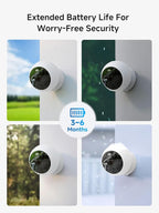 Noorio Wireless Security Cameras for Home Security, Battery-Powered 1080P Indoor/Outdoor Camera Magnetic, AI Detection, Free Local Storage, Color Night Vision, IP66 Weatherproof, 2.4G WiFi Only