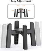 CZPET Dog Bowl Stand with Adjustable Width [Stand Only], Elevated Pet Water & Food Feeder for Medium Dogs, Stable and Anti-Slip Raised Bowl