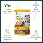 ULTIMATE PET NUTRITION Nutra Complete Freeze Dried Raw Dog Food, Veterinarian Formulated with Antioxidants, Prebiotics & Amino Acids (5 Ounce, Chicken)