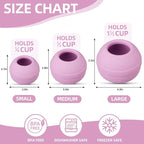 Long-Lasting Interactive Dog Lick Toy, Stuffable Dog Enrichment to Keep Dogs Busy, Wobbly Treat Dispensing Freezable Licking Toys, Food-Grade Safe (Pastel Purple,S)