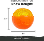 Barkbox Pumpkin Prodigy Dog Toy | Treat-Dispensing Rubber Dog Toy for Aggressive Chewers | Durable Dog Chew Toy for Medium Dogs & Puppy Essentials