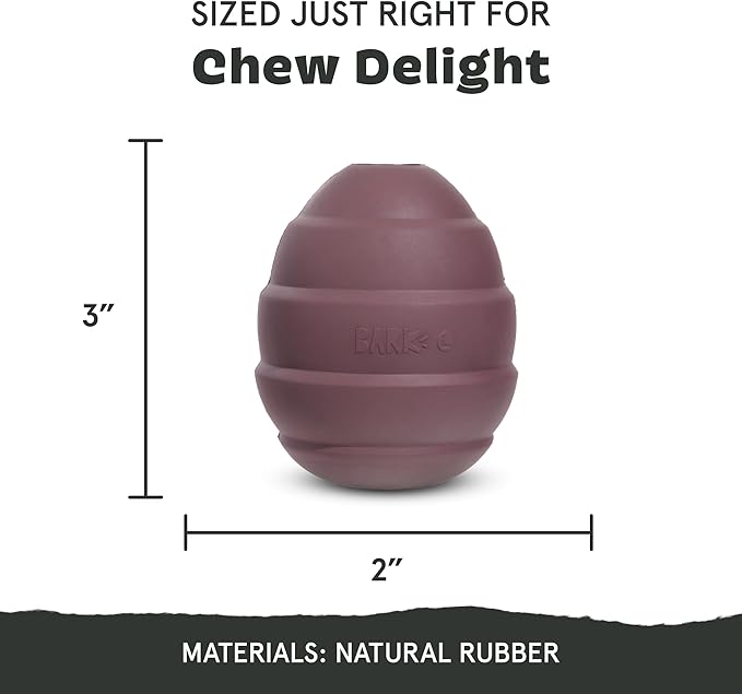 Barkbox Pine Cone Dog Toy | Natural Rubber, Treat Dispensing, Durable & Wacky Bounce | Dog Toy for Aggressive Chewers